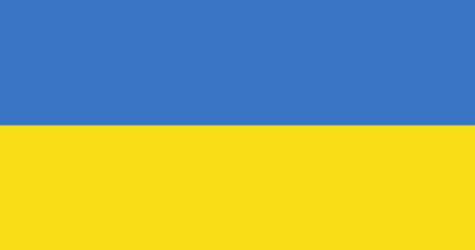 Ukrainas flagga i gult och blätt