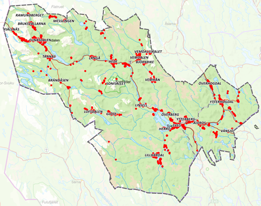 Översiktskarta av kommunen